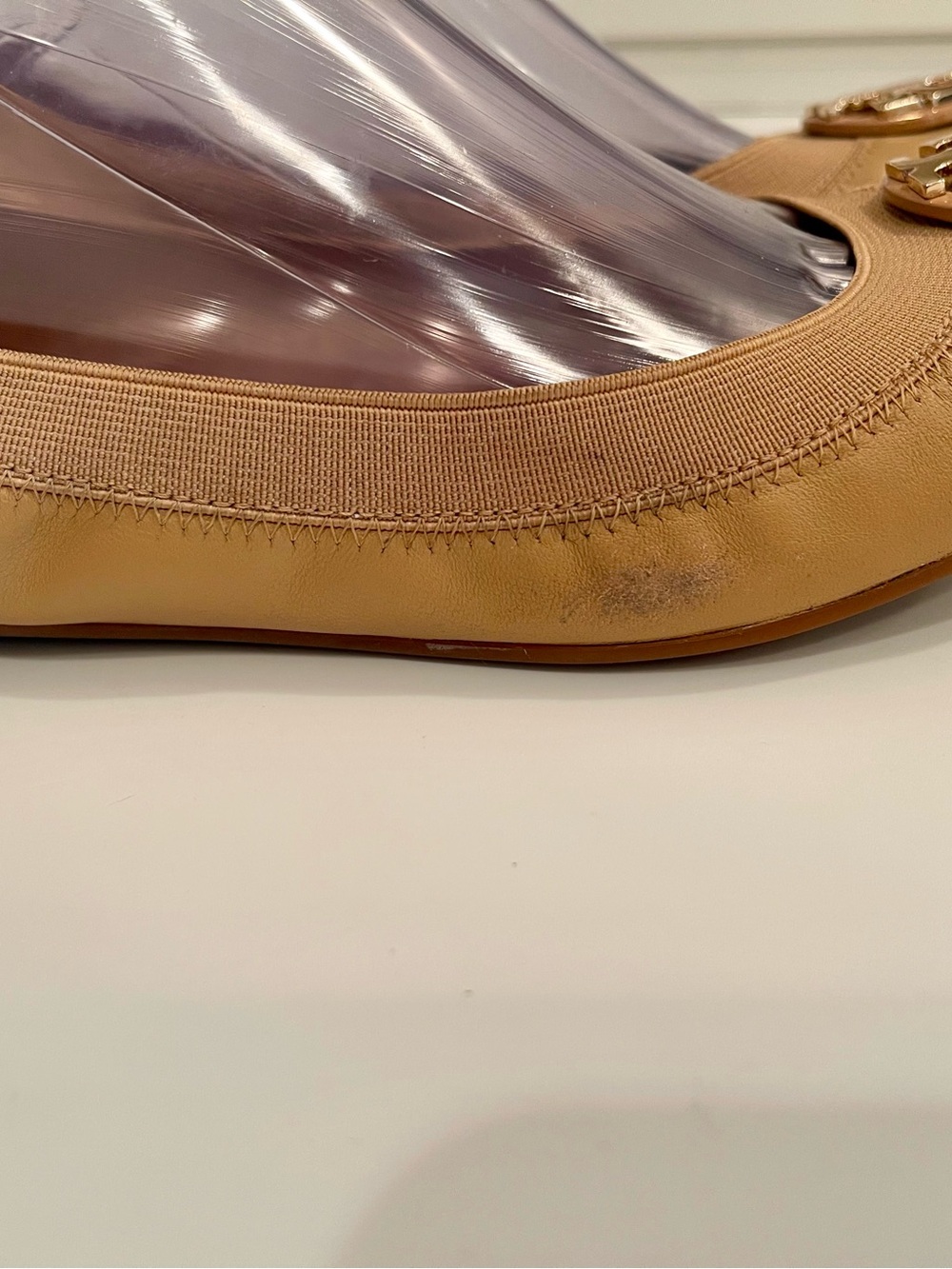Tory Burch “Claire” Leather Logo Ballet Flats - Picture 6 of 9